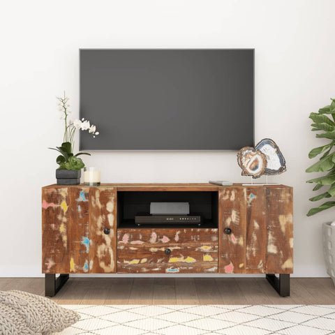 TV Cabinet 105x33.5x46 cm Solid Wood Reclaimed&Engineered Wood 351960
