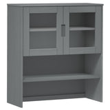 Top for Highboard MOLDE Grey 90x35x100 cm Solid Wood Pine 350551