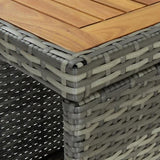 5 Piece Garden Bar Set with Cushions Poly Rattan Grey 3095460