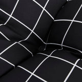 Pallet Cushions 3 pcs Black Check Pattern Oxford Fabric 360960