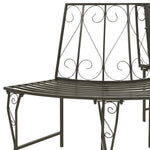ZNTS Garden Half Round Tree Bench 160 cm Steel 313034