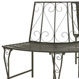 ZNTS Garden Half Round Tree Bench 160 cm Steel 313034