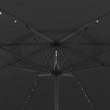 Garden Parasol with LED Lights 400 cm Black 312536