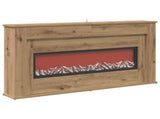 Fireplace with LED Strip Artisan Oak 130 x 20 x 69.5 cm 8021094