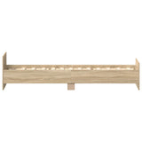 Bed Frame without Mattress Sonoma Oak 100x200 cm Engineered Wood 835934