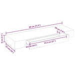 Floating Wall Shelves with Drawers 2 pcs White 80 cm 276002