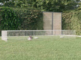 3-Panel Rabbit Cage 325x109x54 cm Galvanised Iron 171564