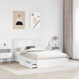 Storage Bed with Headboard White 120 x 200 cm Engineered Wood 3408480