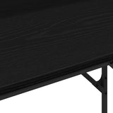 Desk with Shelf Black Oak 100 x 50 x 86.5 cm Engineered Wood 859395