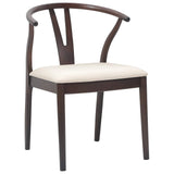 Dining Chair 2 pcs Light Brown and Light Solid Rubber Wood 42020411