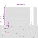 Welded Wire Fence 25 x 1.6 m PVC-Coated Steel Grey Mesh 3336873