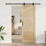 Sliding Door ORKDAL Natural 83 x 232 cm Solid Pine Wood 3445553