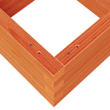 Garden Planter Wax Brown 40x40x23 cm Solid Wood Pine 847180