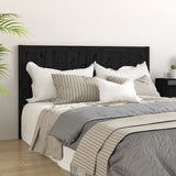 Bed Headboard Black 205.5x4x100 cm Solid Pine Wood 818114