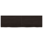 Table Top Dark Brown 140x40x cm Treated Solid Wood Oak 3156441