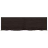 Table Top Dark Brown 140x40x cm Treated Solid Wood Oak 3156441