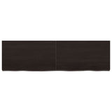 Table Top Dark Brown 140x40x cm Treated Solid Wood Oak 3156441