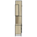 ZNTS 3 Piece Bathroom Furniture Set Sonoma Oak Engineered Wood 3301076