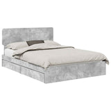 Storage Bed Concrete Grey 160 x 200 cm Engineered Wood 3412258