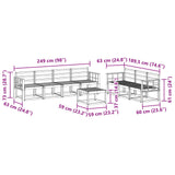 Outdoor Sofa Set 8 pcs Natural Solid Acacia Wood 3366122