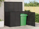 Box Garbage Bin Box 2 pcs Black 130 x 80 x 115 cm Polyethylene 42008242