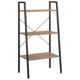 3-Tier Standing Shelf Dark Brown and Black 56x35x108 cm 336362