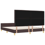 ZNTS Bed Frame Dark Brown 180x200 cm Fabric 3344672