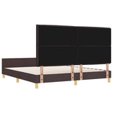 ZNTS Bed Frame Dark Brown 180x200 cm Fabric 3344672