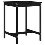 3 Piece Garden Bar Set Black Solid Wood Pine 3157797