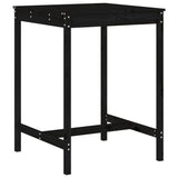3 Piece Garden Bar Set Black Solid Wood Pine 3157797