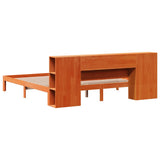Bookcase Bed without Mattress Wax Brown 180x200 cm Super King Solid Wood Pine 3322532