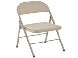 4pcs Elegant Foldable Iron & PVC Chairs for Convention & Exhibition Light Brown 07394569