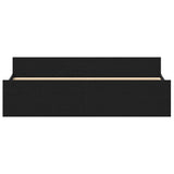 Bed Frame without Mattress Black Oak 180x200 cm Engineered Wood 3329322