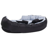 Reversible & Washable Dog Cushion Grey and Black 110x80x23 cm 171209