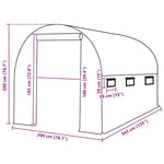 Greenhouse Replacement Cover 200x343x200 cm Green 316448