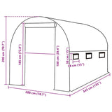 Greenhouse Replacement Cover 200x343x200 cm Green 316448