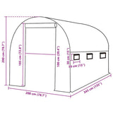 Greenhouse Replacement Cover 200x343x200 cm Green 316448