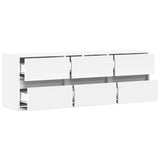 TV Wall Cabinet with LED Lights White 130x31x45 cm 852299