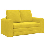 Sofa Bed Yellow 148 x 71 x 83 cm Velvet 4106689