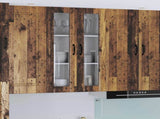 Wall Glass Cabinet LUCCA Old Wood 60 x 31 x 100 cm 885183