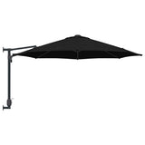Garden Parasol Black 248 x 248 x 148 cm Polyester and Steel 42003233
