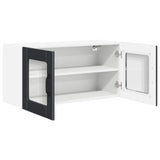 Wall Glass Cabinet PORTO Black 80 x 31 x 40 cm Engineered Wood 885296