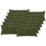 Cushion Cover 12 pcs HEERLEN Green 40 x 80 cm Microfiber Fleece 909996