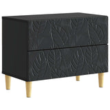 Bedside Table Black 62 x 34.5 x 48 cm Engineered Wood 895006