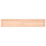 ZNTS Wall Shelf 220x40x cm Untreated Solid Wood Oak 363614