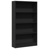 Bookcase Black 80x24x143 cm Engineered Wood 857845