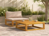 Sectional Sofa Set with Cushions 2 pcs Solid Acacia Wood 42028302