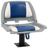 2 Piece Foldable Boat Seat Set Blue and White 48x51x41 cm 3284278