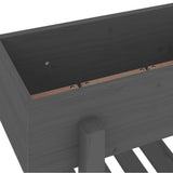 Garden Planter Grey 62x30x69 cm Solid Wood Pine 825235