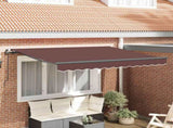 Retractable Awning Brown 300 x 200 cm Fabric 3329532